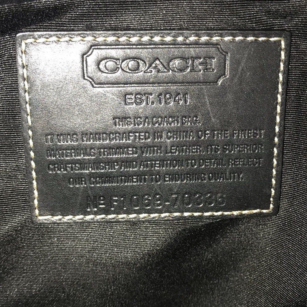 Coach Signature Monogram Corner Stripe Tote, 70336, Coated Canvas / Leather - Picture 10 of 15